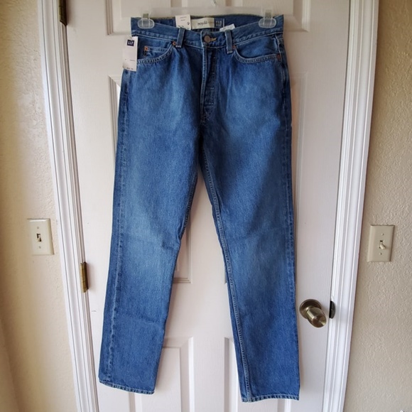 GAP Denim - GAP Boy Fit Button Fly Denim Long Blue Jeans Woman